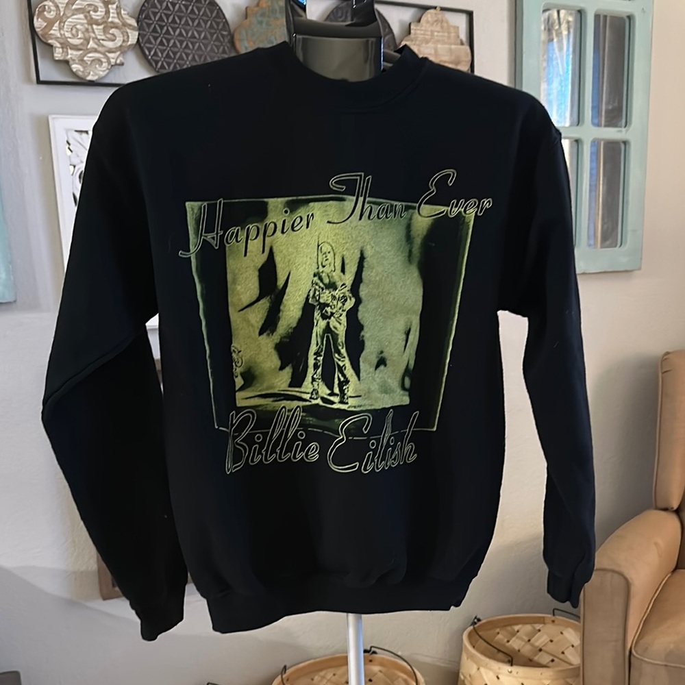 Happier Than Ever Black Sweatshirt